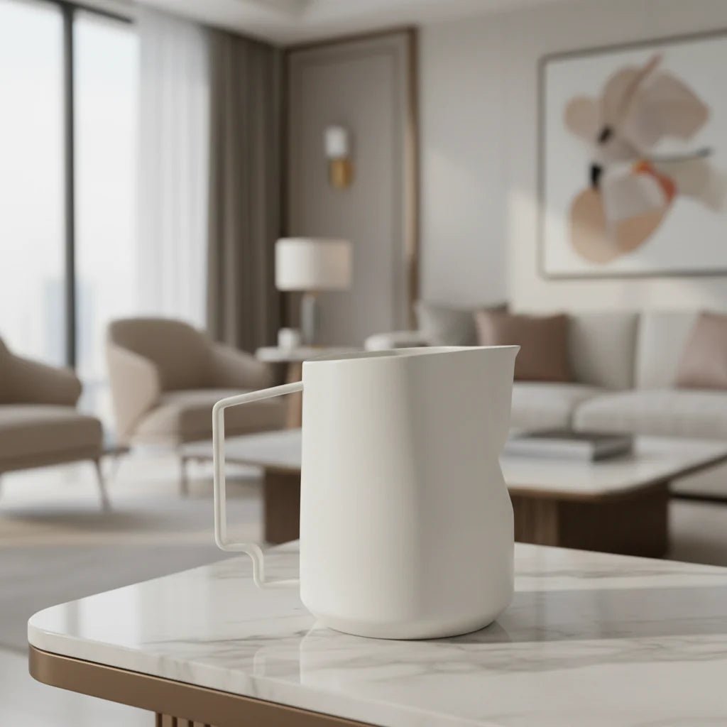 LATTEWHIRL – ruostumattomasta teräksestä valmistettu maitokannu nopeaan vaahdottamiseen