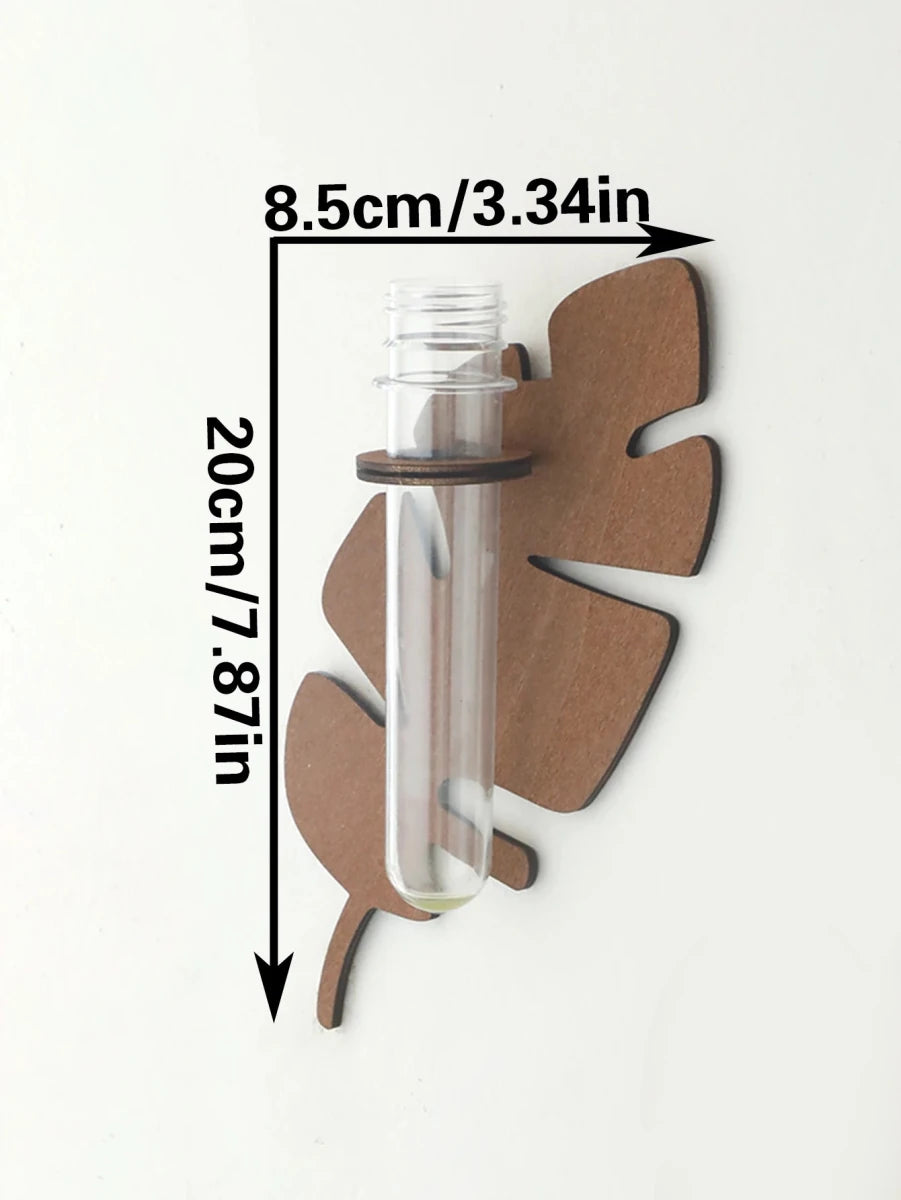 Artisan Leaf Shape Wall Planters - Hand-Carved Wooden Indoor Plant Decor 7