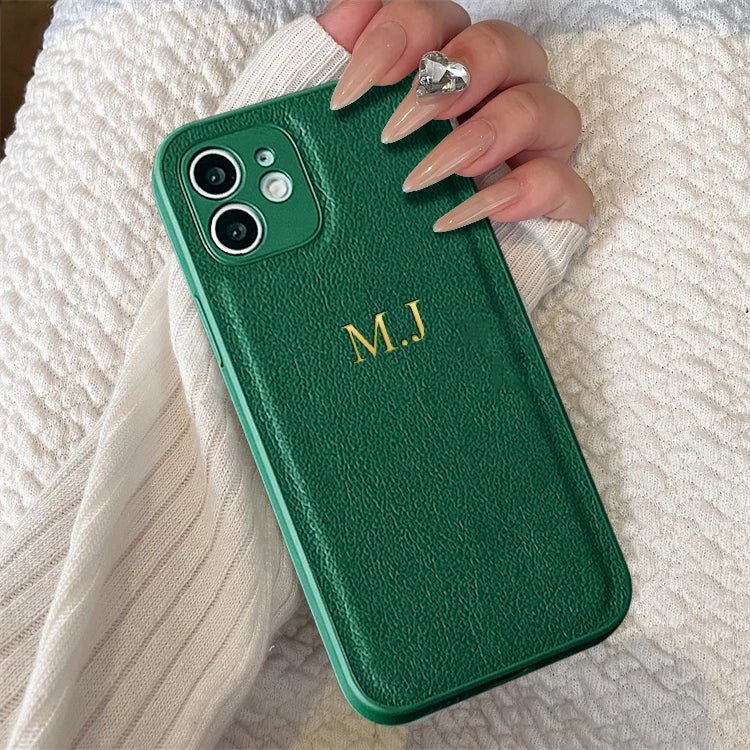 LEATHIQUE – Gepersonaliseerde leren iPhone-hoes met initialen