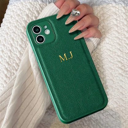 LEATHIQUE – Gepersonaliseerde leren iPhone-hoes met initialen