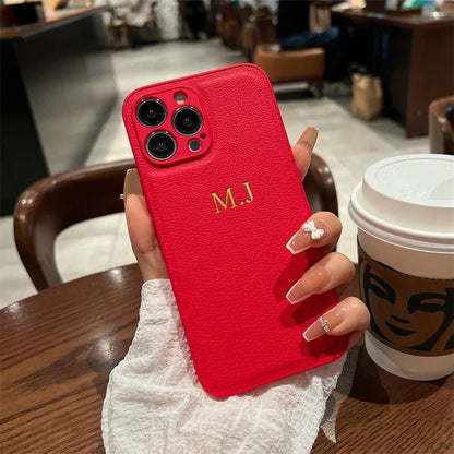 LEATHIQUE – Gepersonaliseerde leren iPhone-hoes met initialen