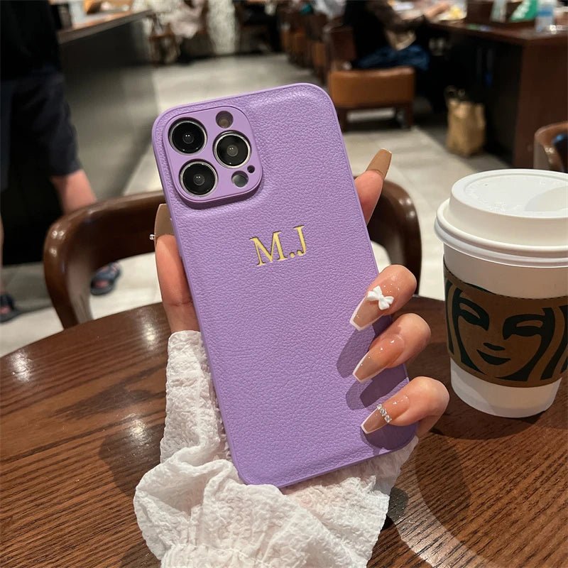 LEATHIQUE – Gepersonaliseerde leren iPhone-hoes met initialen