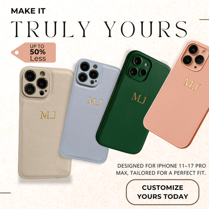 LEATHIQUE – Gepersonaliseerde leren iPhone-hoes met initialen