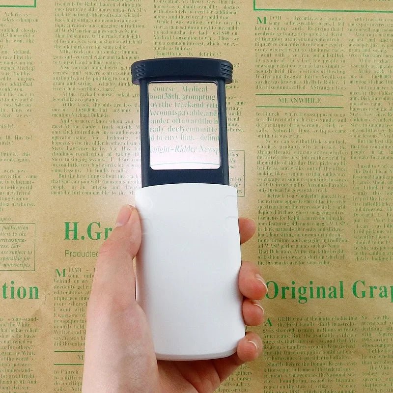 Portable 4X Magnifying Glass with LED Light - Foldable Pocket Microscope for Reading and Crafts 4