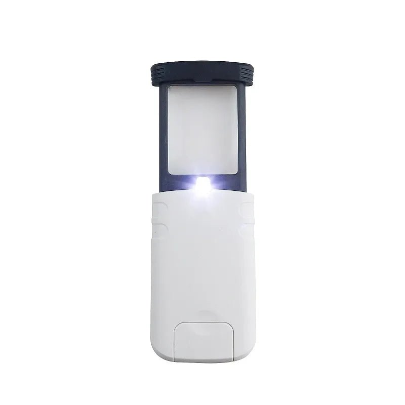 Portable 4X Magnifying Glass with LED Light - Foldable Pocket Microscope for Reading and Crafts 1