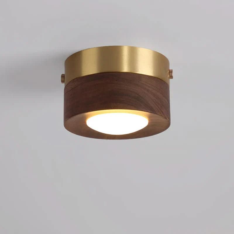 WoodenGlow - Walnut LED Ceiling Lamp with Energy Efficient Light Fixture 1