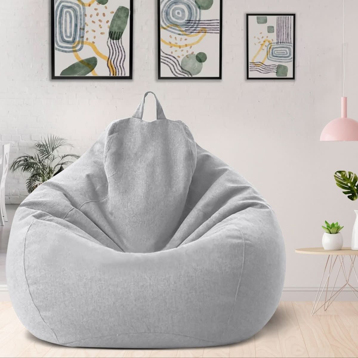 LINARELLO Säkkituoli – Ylellinen Pellavainen Säkkituoli Täydelliseen Mukavuuteen