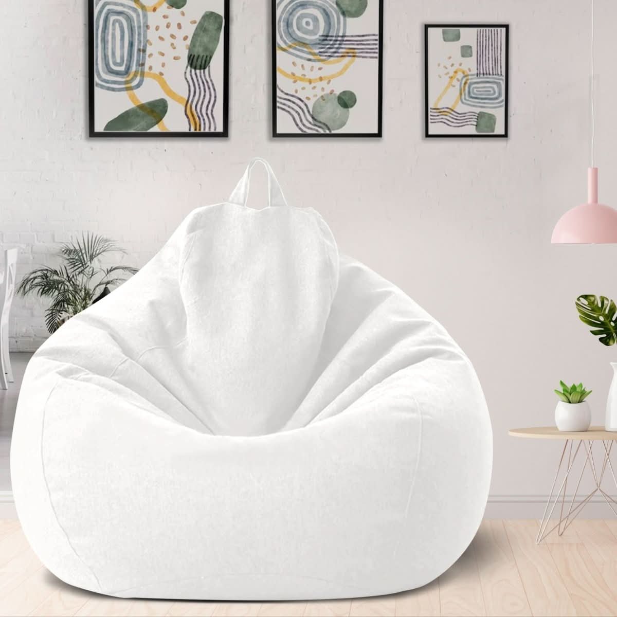 LINARELLO Säkkituoli – Ylellinen Pellavainen Säkkituoli Täydelliseen Mukavuuteen