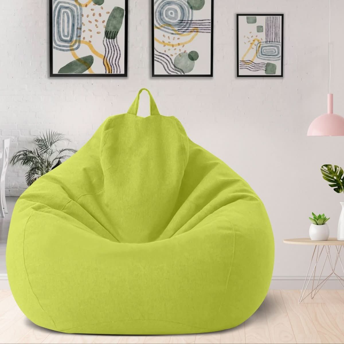 LINARELLO Säkkituoli – Ylellinen Pellavainen Säkkituoli Täydelliseen Mukavuuteen