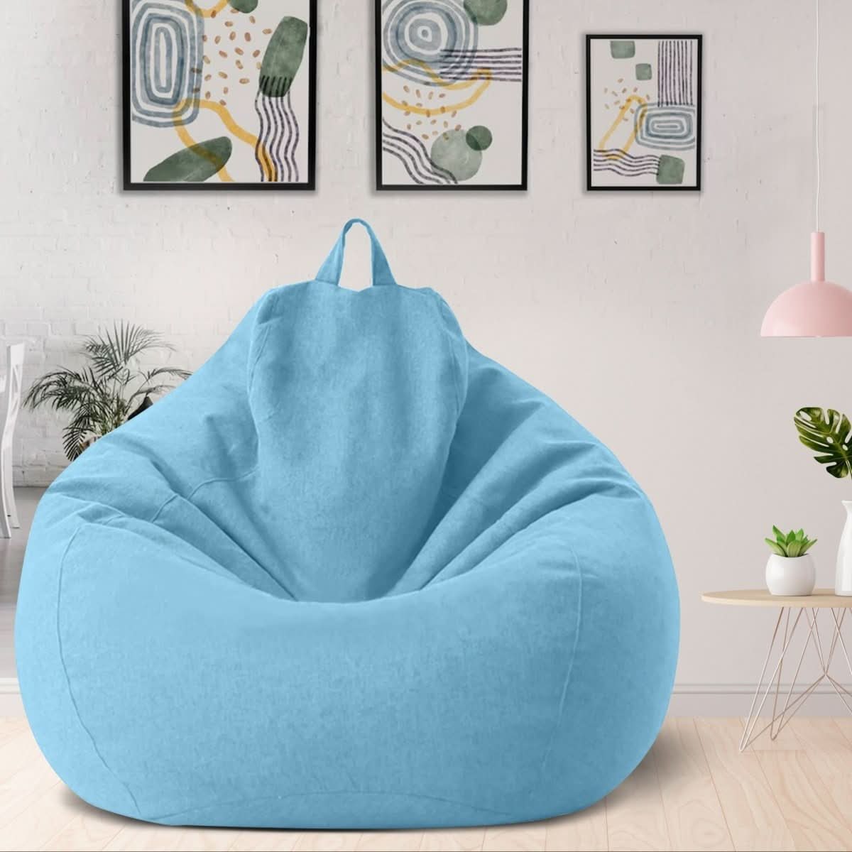 LINARELLO Säkkituoli – Ylellinen Pellavainen Säkkituoli Täydelliseen Mukavuuteen