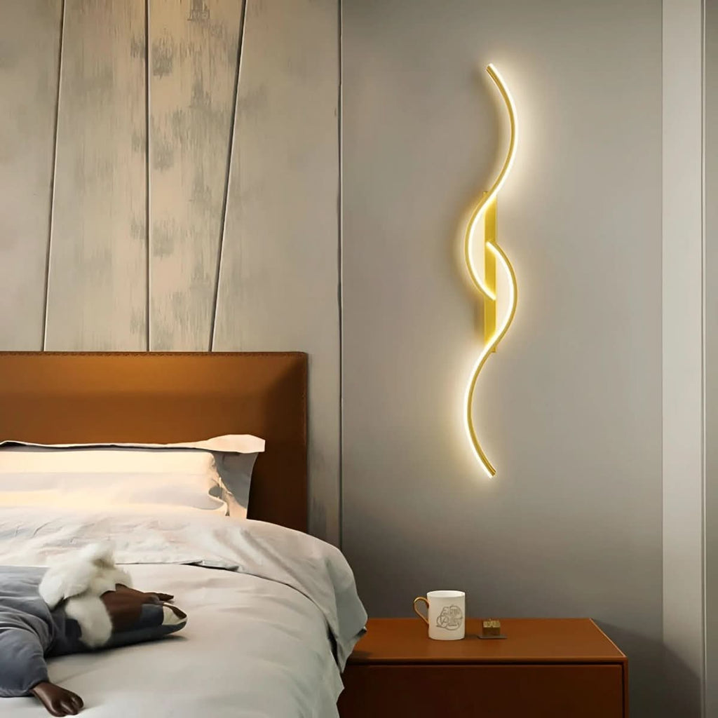WaveGlow - Modern Curved Wall Light Sconce with Energy-Efficient LED 3