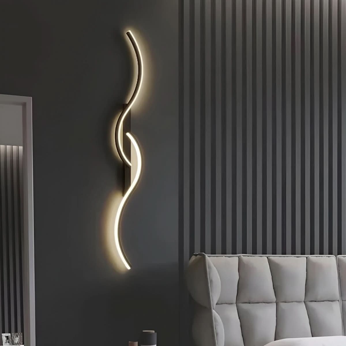 WaveGlow - Modern Curved Wall Light Sconce with Energy-Efficient LED 5
