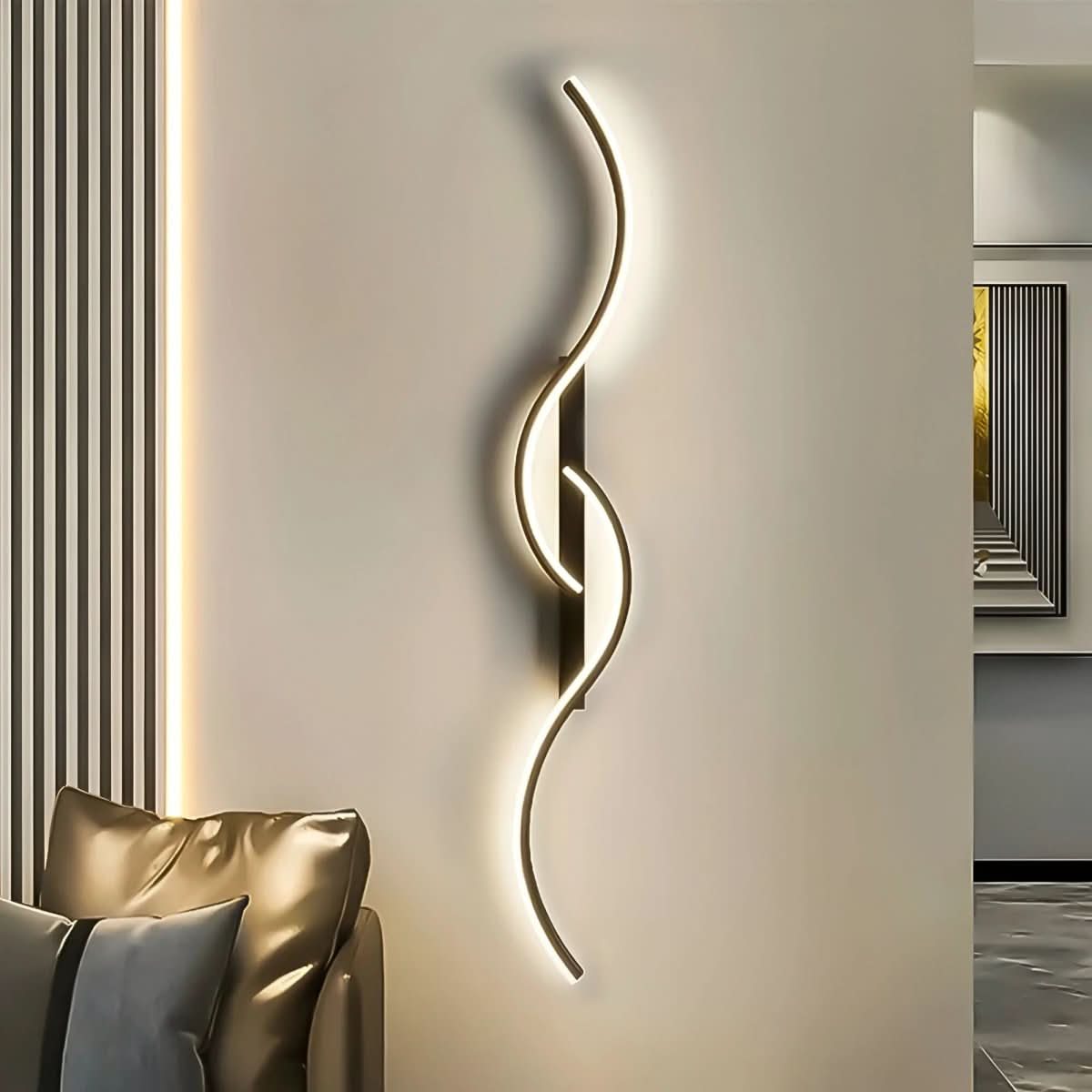 WaveGlow - Modern Curved Wall Light Sconce with Energy-Efficient LED 1
