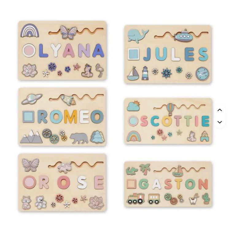Personalized Wooden Name Puzzle for Toddlers - Educational Fine Motor Skills Development 6