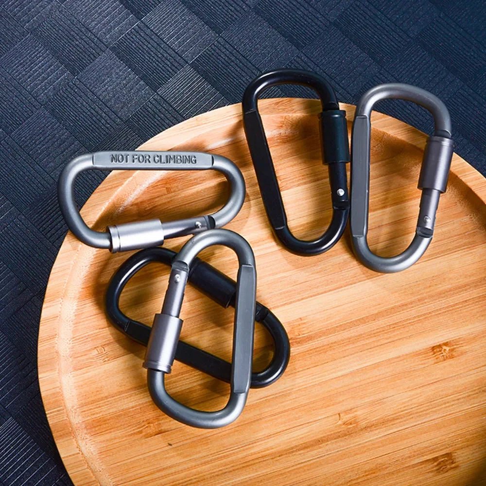 Durable Aluminum Carabiner Set - 4-6PCS Waterproof Keychain Clips for Outdoor Use 5