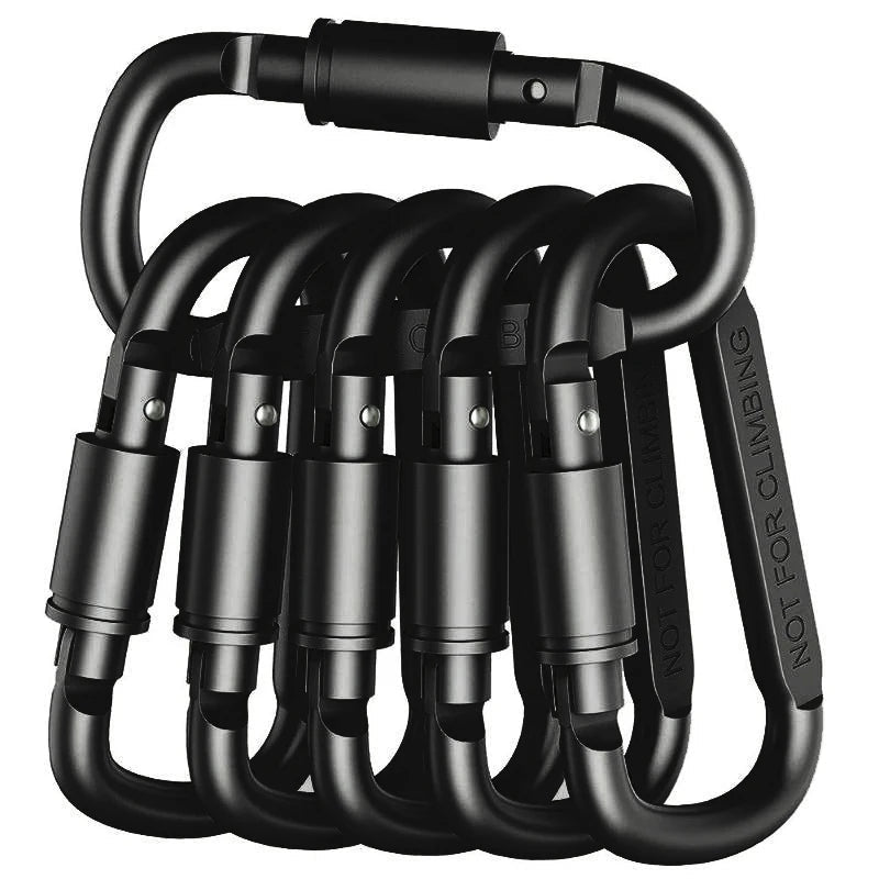 Durable Aluminum Carabiner Set - 4-6PCS Waterproof Keychain Clips for Outdoor Use 0