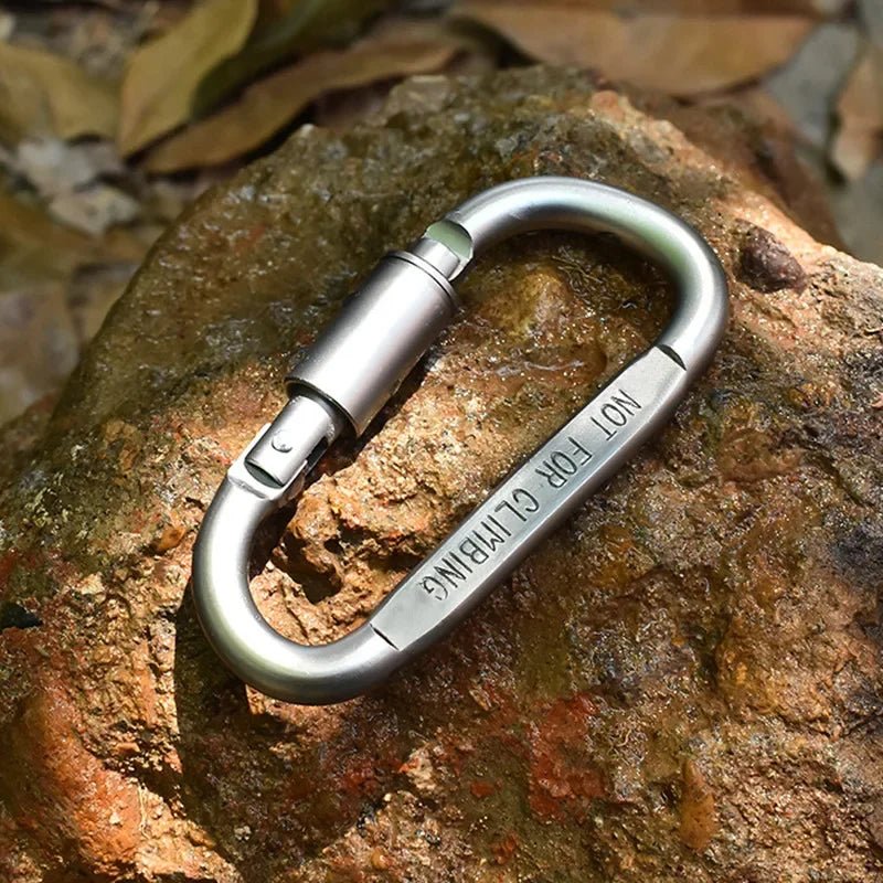 Durable Aluminum Carabiner Set - 4-6PCS Waterproof Keychain Clips for Outdoor Use 3