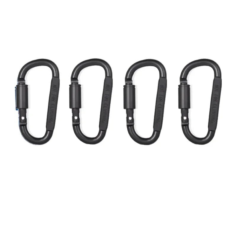 Durable Aluminum Carabiner Set - 4-6PCS Waterproof Keychain Clips for Outdoor Use 6