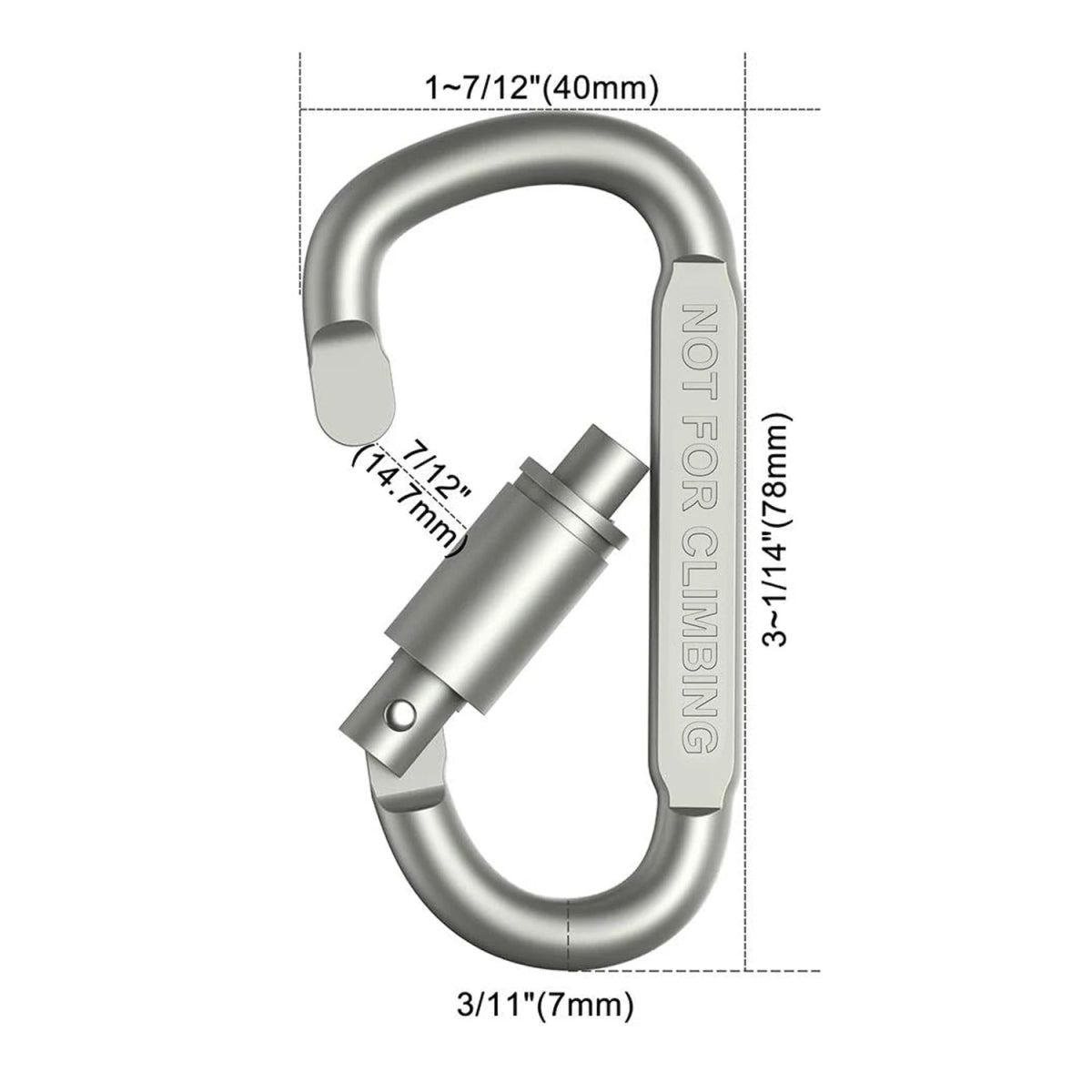 Durable Aluminum Carabiner Set - 4-6PCS Waterproof Keychain Clips for Outdoor Use 2