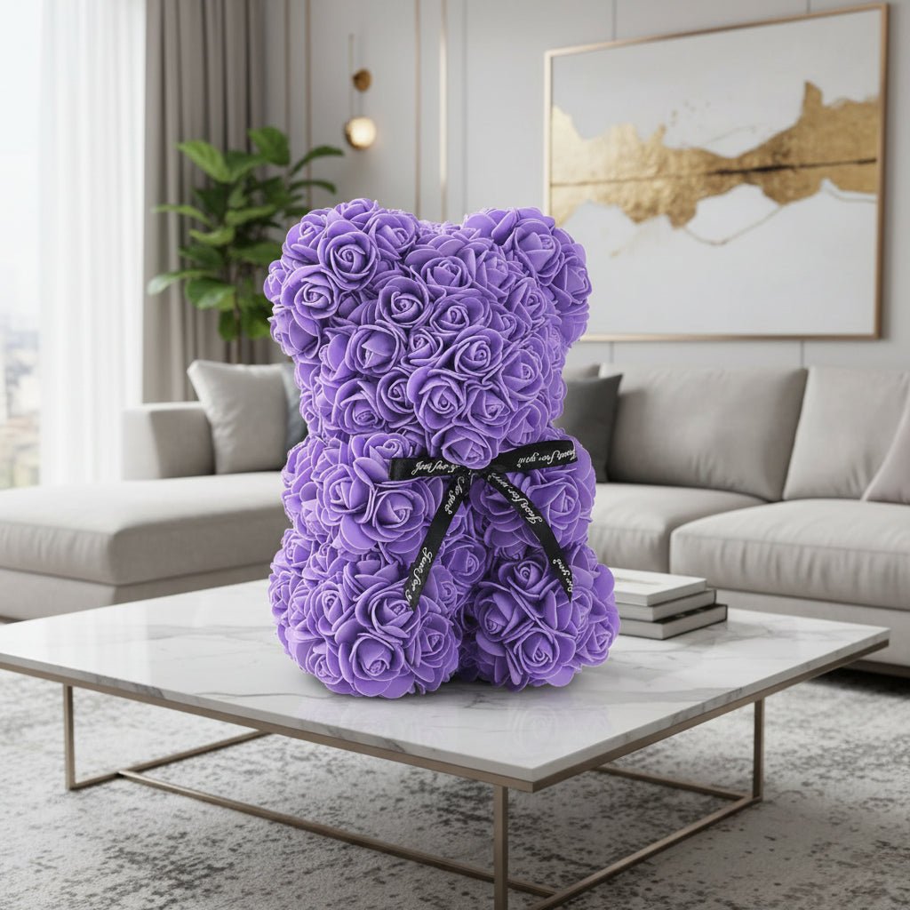 ROSEBLOOM BEAR – Handmade rose teddy bear made from everlasting blooms 1