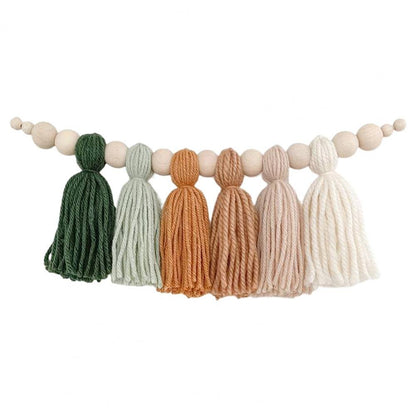 Guirlande Lumenale - Chaîne lumineuse en perles de bois pour une ambiance calme dans la chambre de bébé