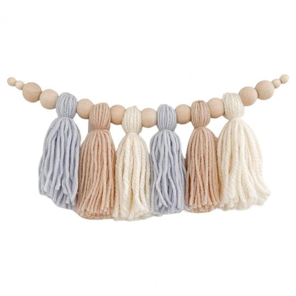 Guirlande Lumenale - Chaîne lumineuse en perles de bois pour une ambiance calme dans la chambre de bébé