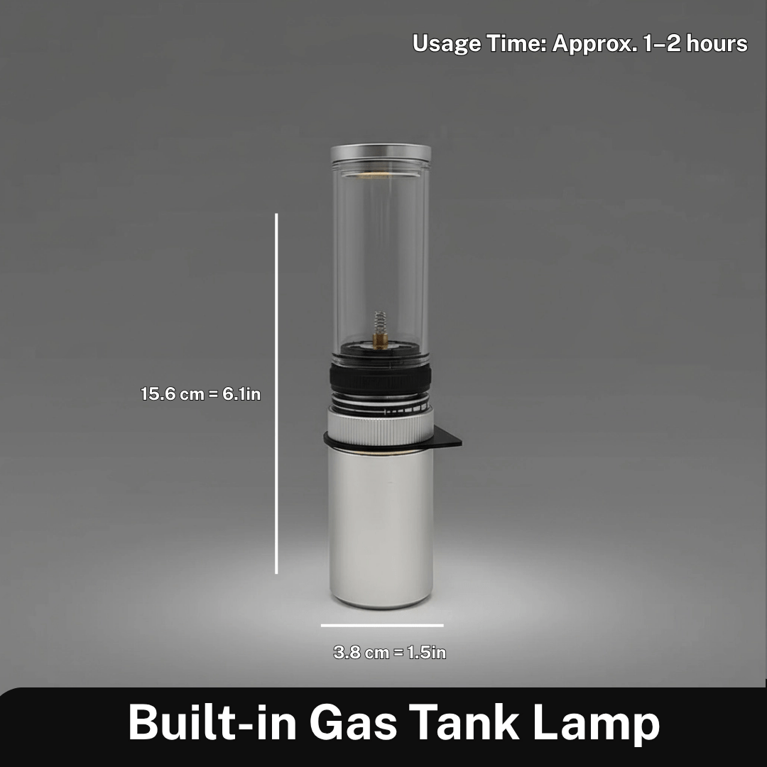 Mountain Peak - Portable Butane Campsite Lamp with Adjustable Flame Control 9