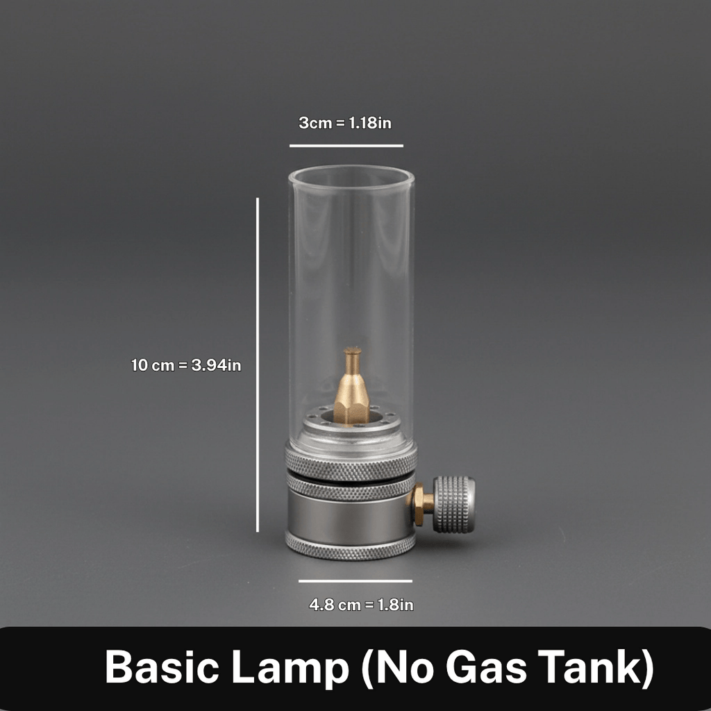 Mountain Peak - Portable Butane Campsite Lamp with Adjustable Flame Control 0