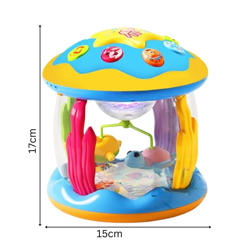 Lumibeats Drum - Sensorisches Babyspielzeug mit Lichtprojektionen, beruhigenden Melodien und Bewegungsfunktionen