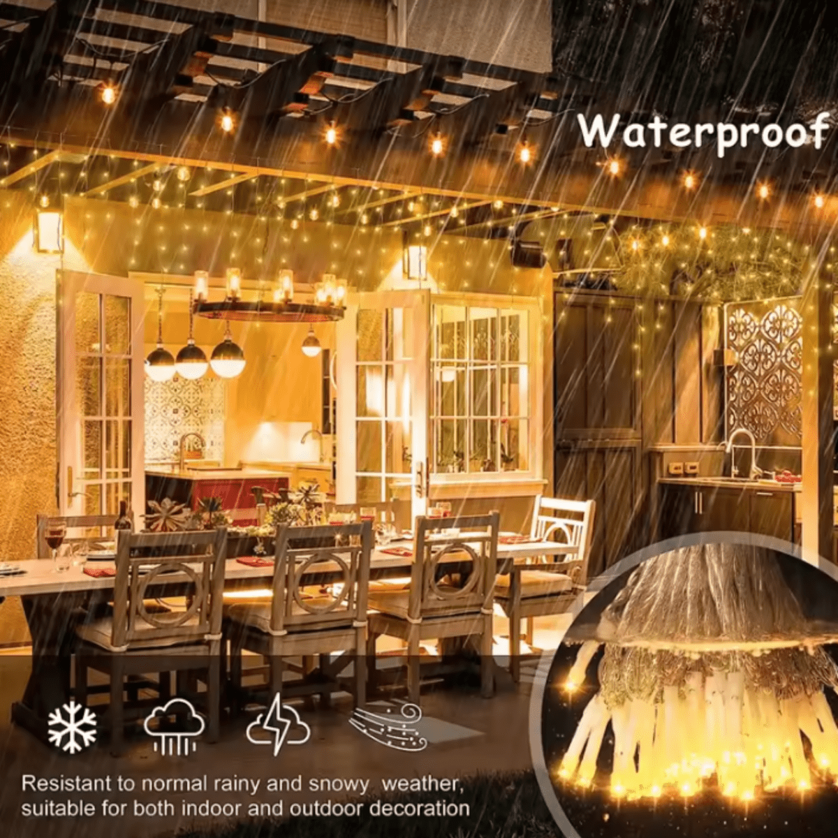 LUMICURTAIN – Tende da Giardino a LED per un'Atmosfera Esterna Scintillante