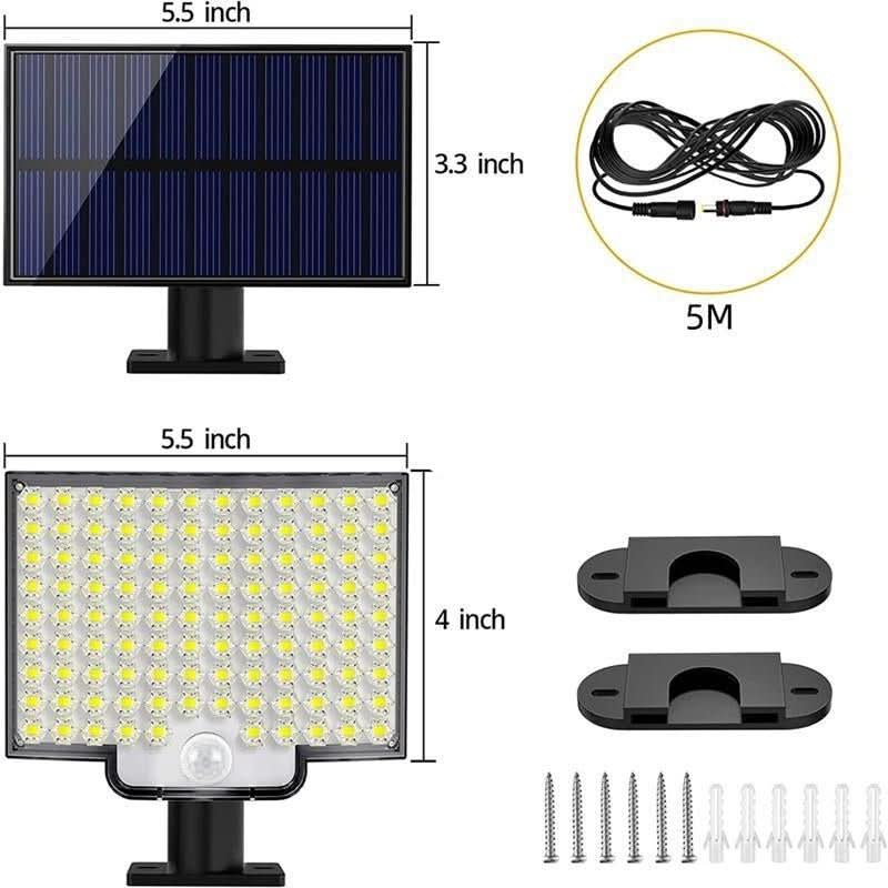 Solaréon Ulkokäyttöön Turvavalo | Vesitiivis aurinkokäyttöinen seinävalo liiketunnistimella