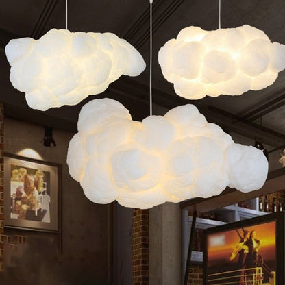LUMINA MODERNA - Lampe suspendue moderne avec deux abat-jours blancs