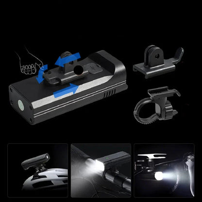 Luminoride Power Beam – 5000 lumenové svetlo na bicykel s 12 LED, USB-C nabíjateľná batéria 10000mAh a digitálny displej batérie