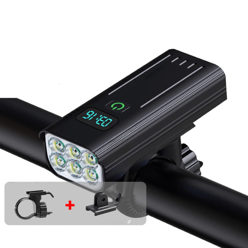ROADGLOW X – 5000 lumenin pyörävalo, jossa 12 LEDiä ja USB-C-ladattava akku