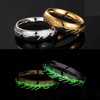 Luminous Engraved Ring – Glow-in-the-Dark Jewelry for Positivity & Happiness