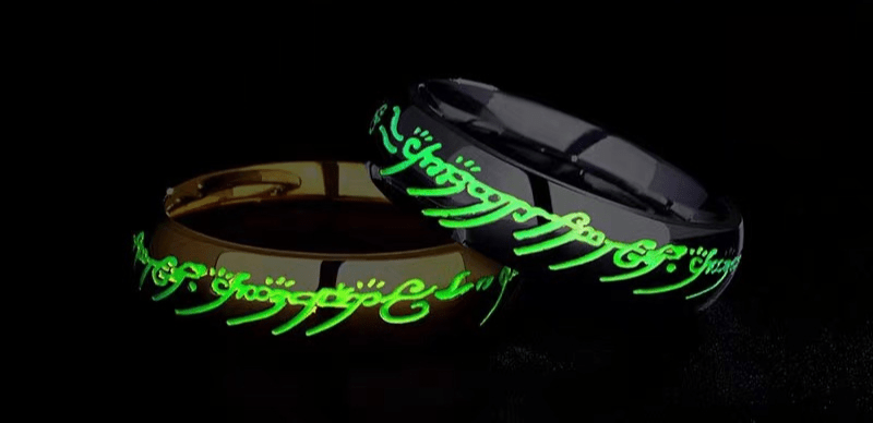 Luminous Engraved Ring – Glow-in-the-Dark Jewelry for Positivity & Happiness