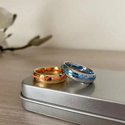 Luminous Engraved Ring – Glow-in-the-Dark Jewelry for Positivity & Happiness