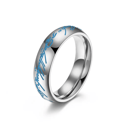 Luminous Engraved Ring – Glow-in-the-Dark Jewelry for Positivity & Happiness