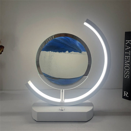 LUMISAND – 3D LED stromend zand kunst tafellamp met USB-oplader