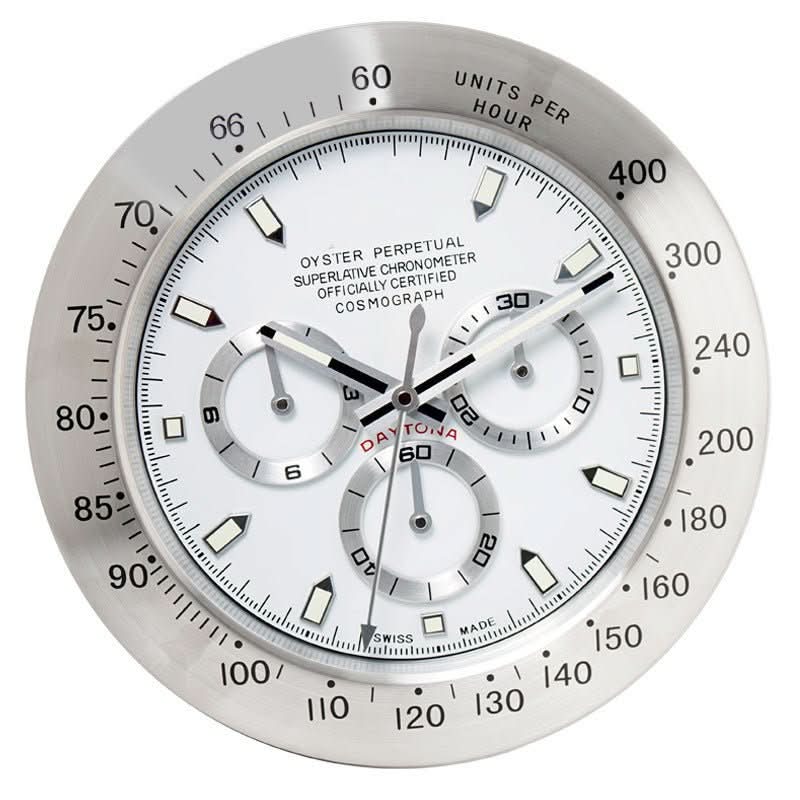 Contemporary Silent Wall Clock with Luminous Hands & Stainless Steel Frame 9