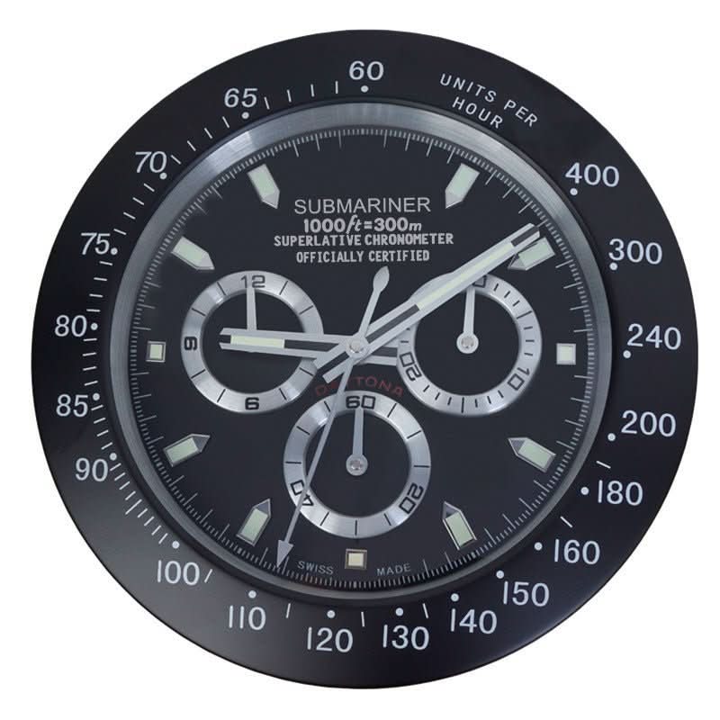 Contemporary Silent Wall Clock with Luminous Hands & Stainless Steel Frame 12