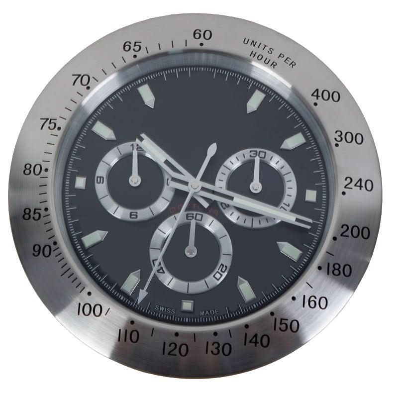 Contemporary Silent Wall Clock with Luminous Hands & Stainless Steel Frame 7