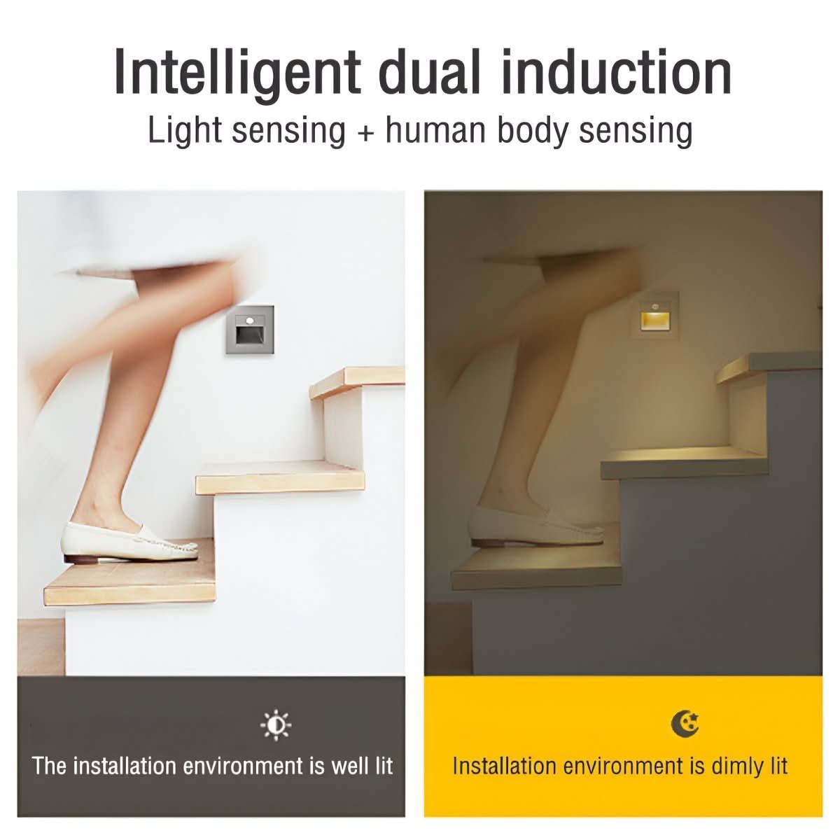 LumiStep Wall Light with Motion Sensor – Stylish Safety Lighting for Indoors