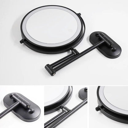 Elegant Black LED Vanity Mirror with 3-Color Touch Control Lighting 6