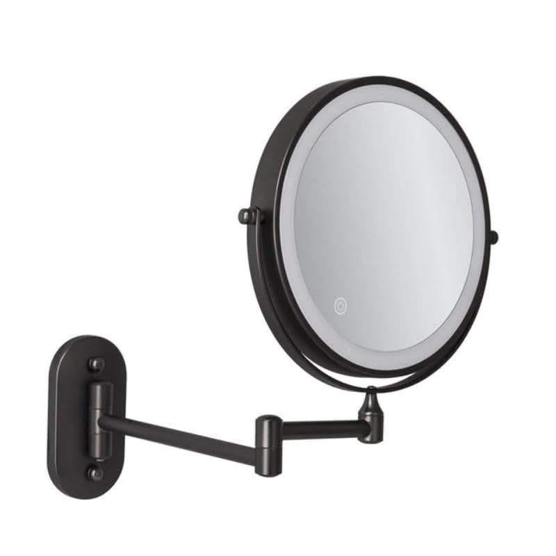 Elegant Black LED Vanity Mirror with 3-Color Touch Control Lighting 5