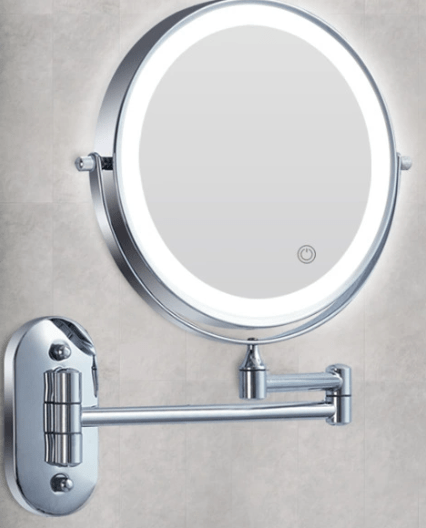Elegant Black LED Vanity Mirror with 3-Color Touch Control Lighting 7
