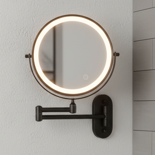 LUMIVIEW – Ladattava LED-suurennuspeili kosketusohjauksella
