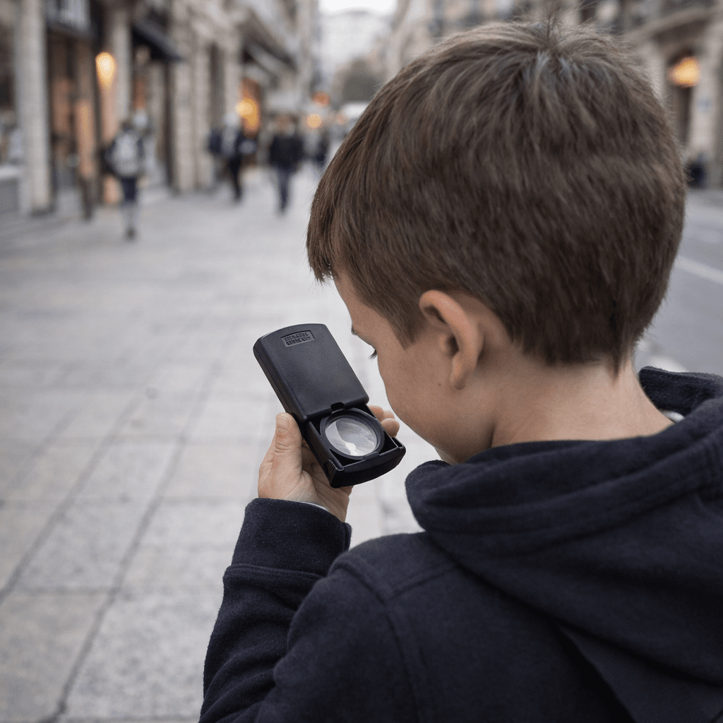 LUMIZOOM – 30X Handheld Illuminated Magnifying Glass for Precision Inspection
