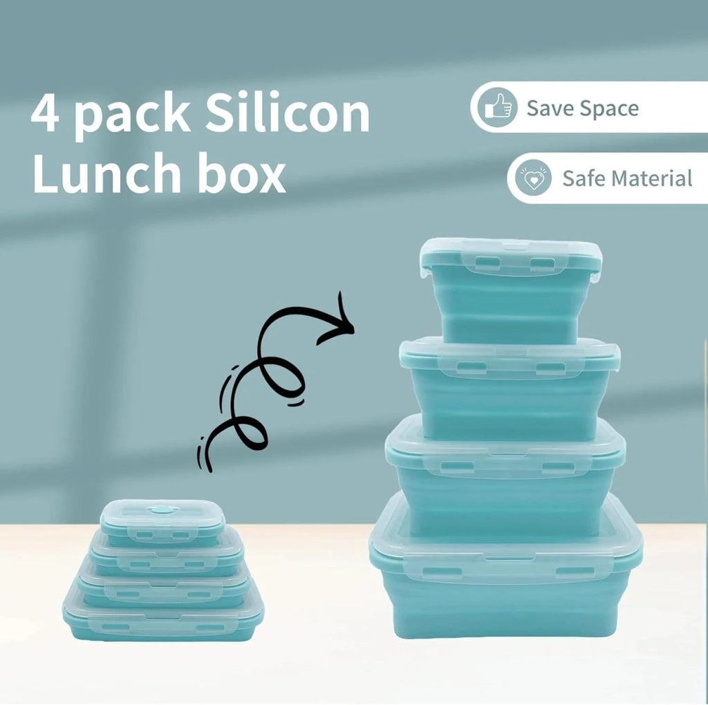 BOXIFY – Collapsible Silicone BPA-Free Food Lunch Box Set 4