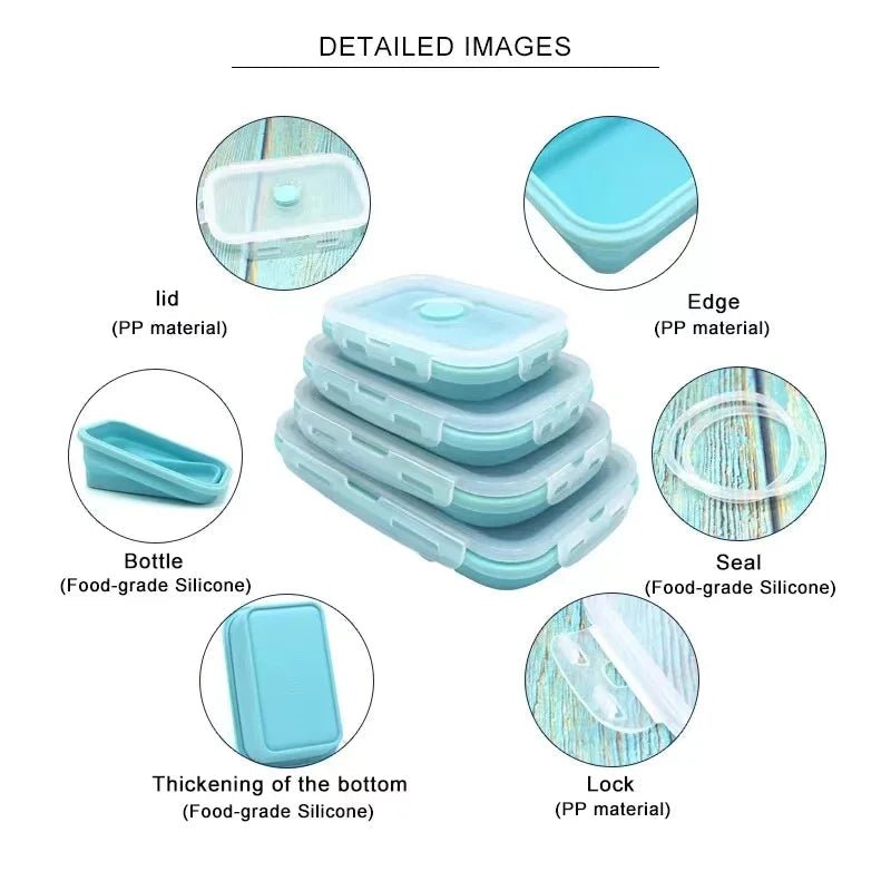 BOXIFY – Collapsible Silicone BPA-Free Food Lunch Box Set 2